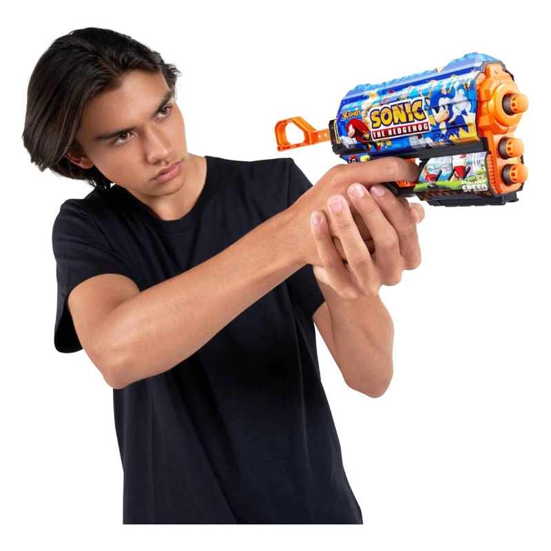 LANZADOR DARDOS X SHOT MEGA SONIC CON 8 DARDOS - 2
