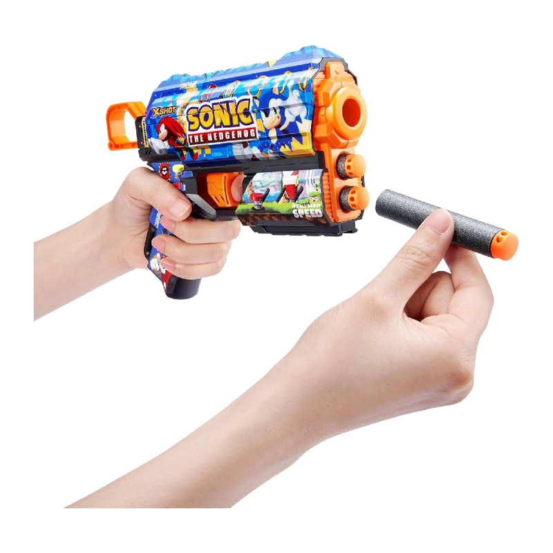 LANZADOR DARDOS X SHOT MEGA SONIC CON 8 DARDOS - 3