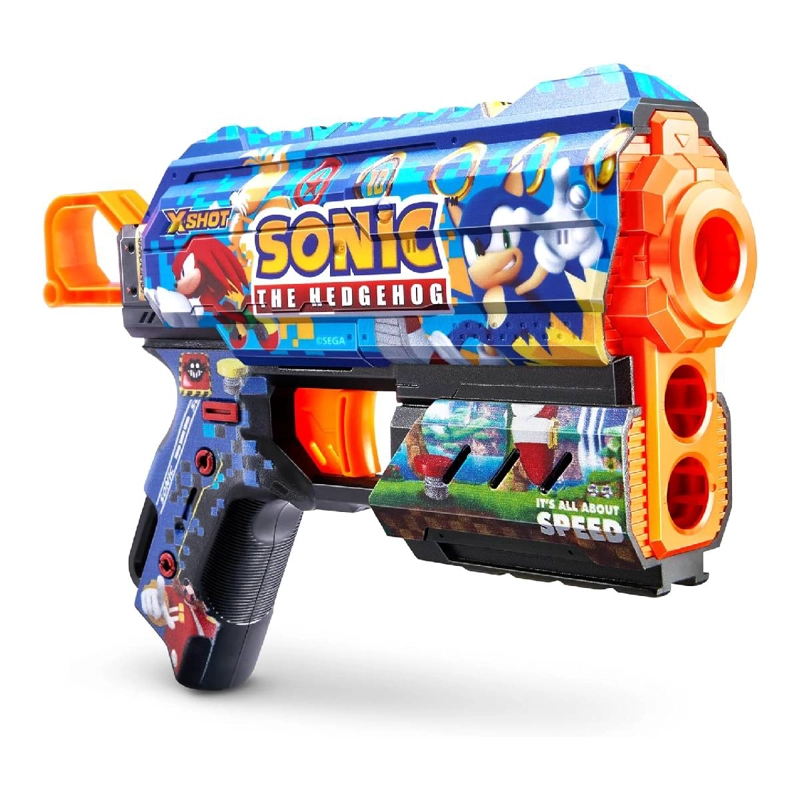 LANZADOR DARDOS X SHOT MEGA SONIC CON 8 DARDOS - 4