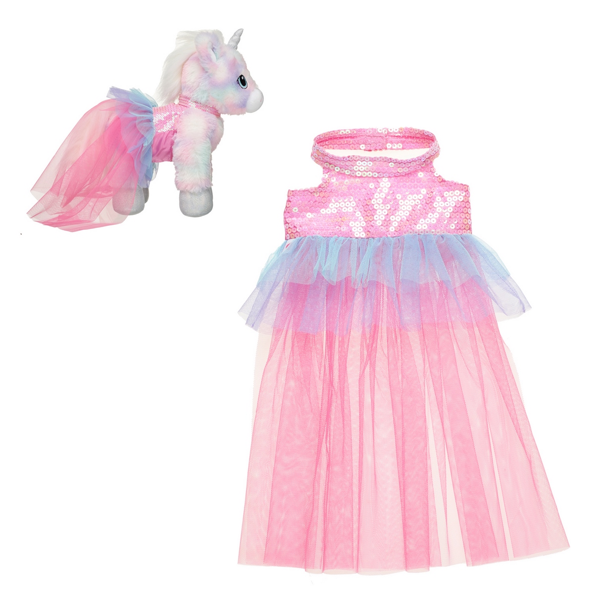 VESTIDO BUILD A BEAR UNICORNIO TUL COLECCION - 1