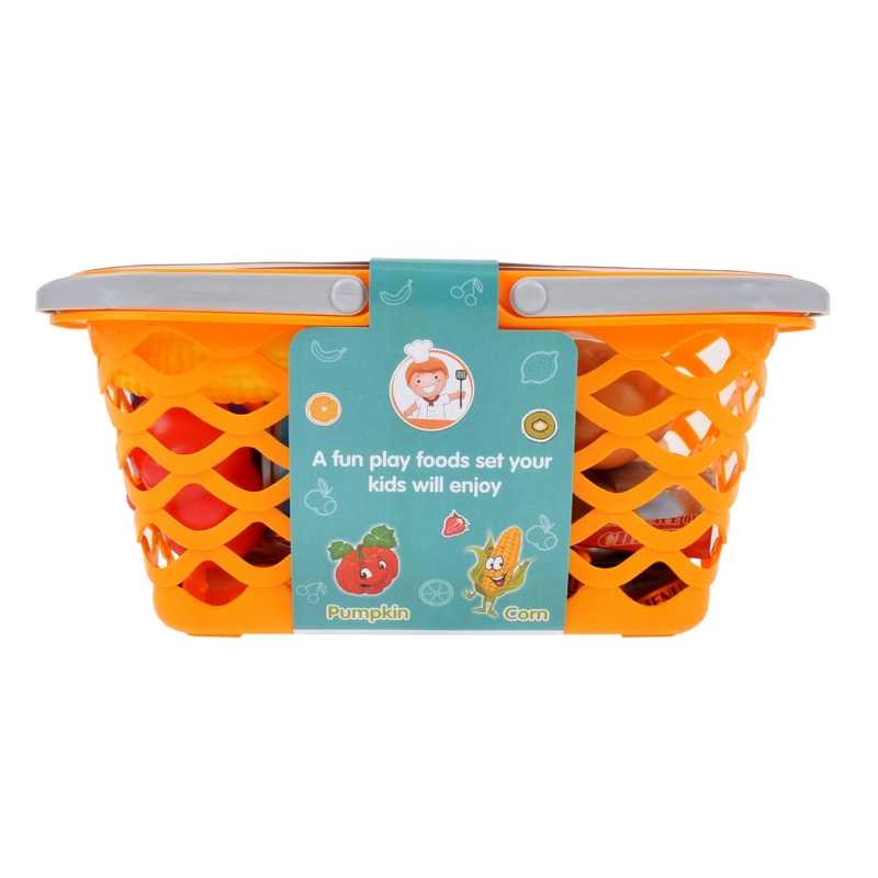 CANASTO CON FRUTAS Y ALIMENTOS - NARANJA - 4