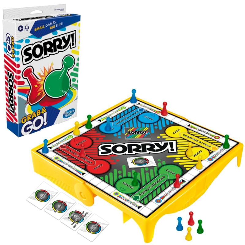 JUEGO DE MESA HASBRO GAMING CLASICO GRAB AND GO SORRY - 1
