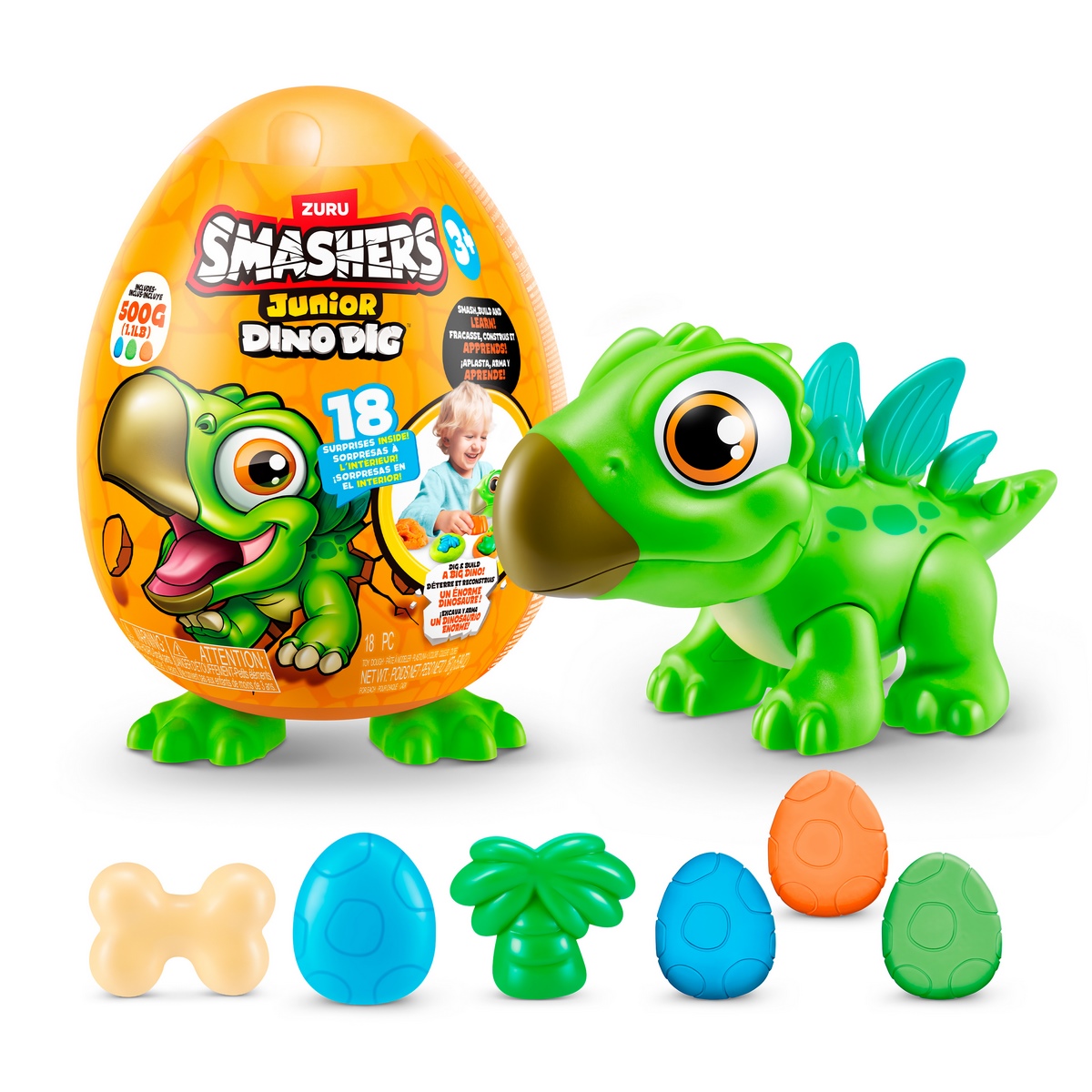 HUEVO CON DINOSAURIO PARA EXCAVAR JUNIOR - ESTEGOSAURIO - 1