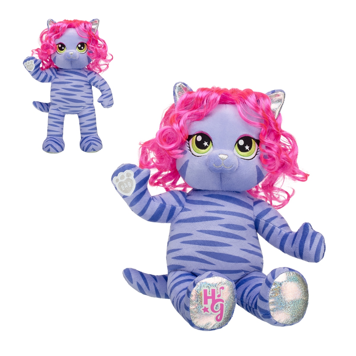 PELUCHE BUILD A BEAR TEEGAN TIGRE MORADO HONEY GIRLS - 3