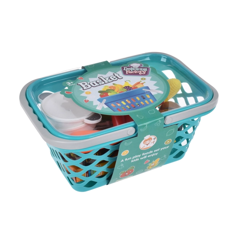 CANASTO CON FRUTAS Y ALIMENTOS - AZUL - 3