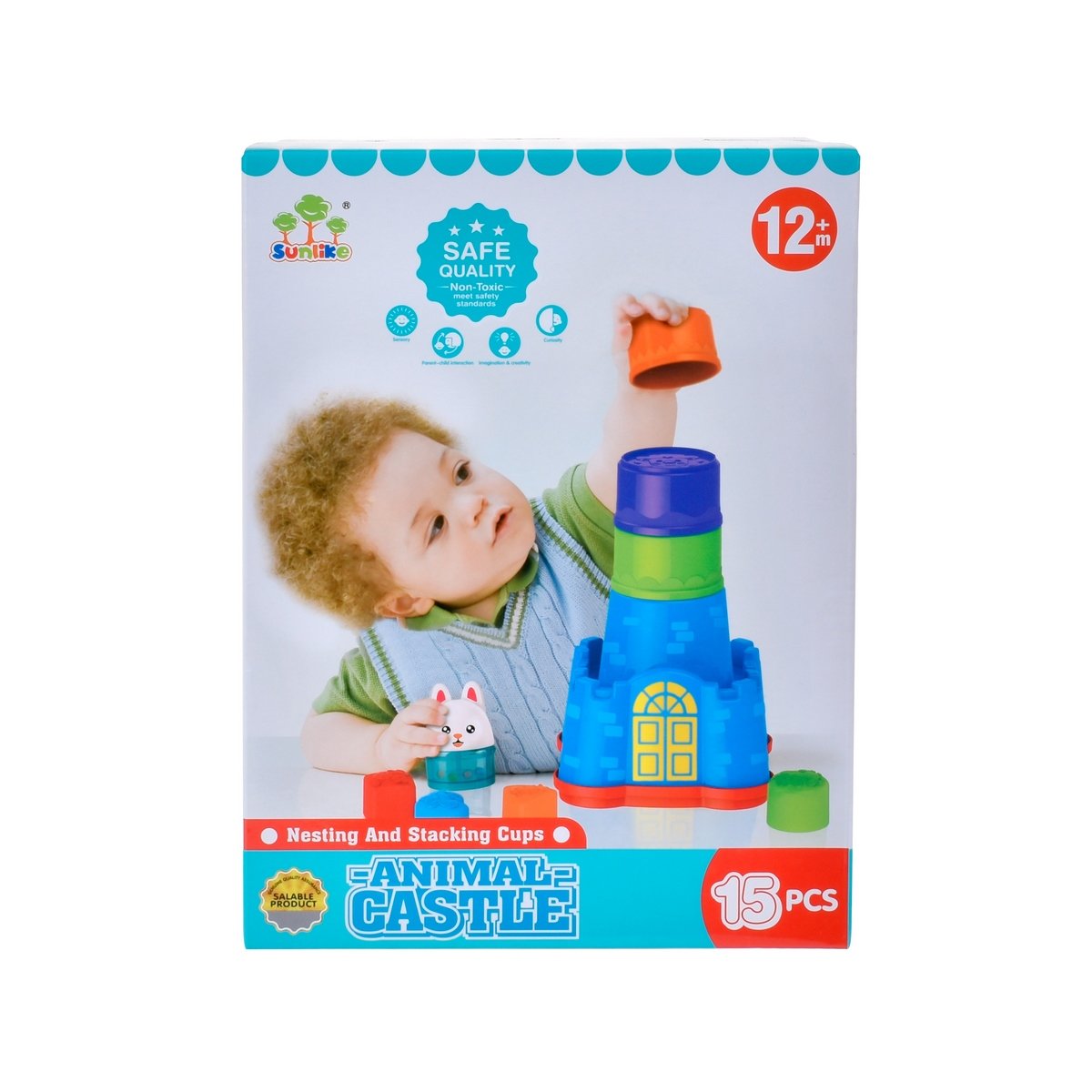 CASTILLO ACTIVIDADES 4 EN 1 ARMABLE 58 CMS CON 15 PIEZAS - 4