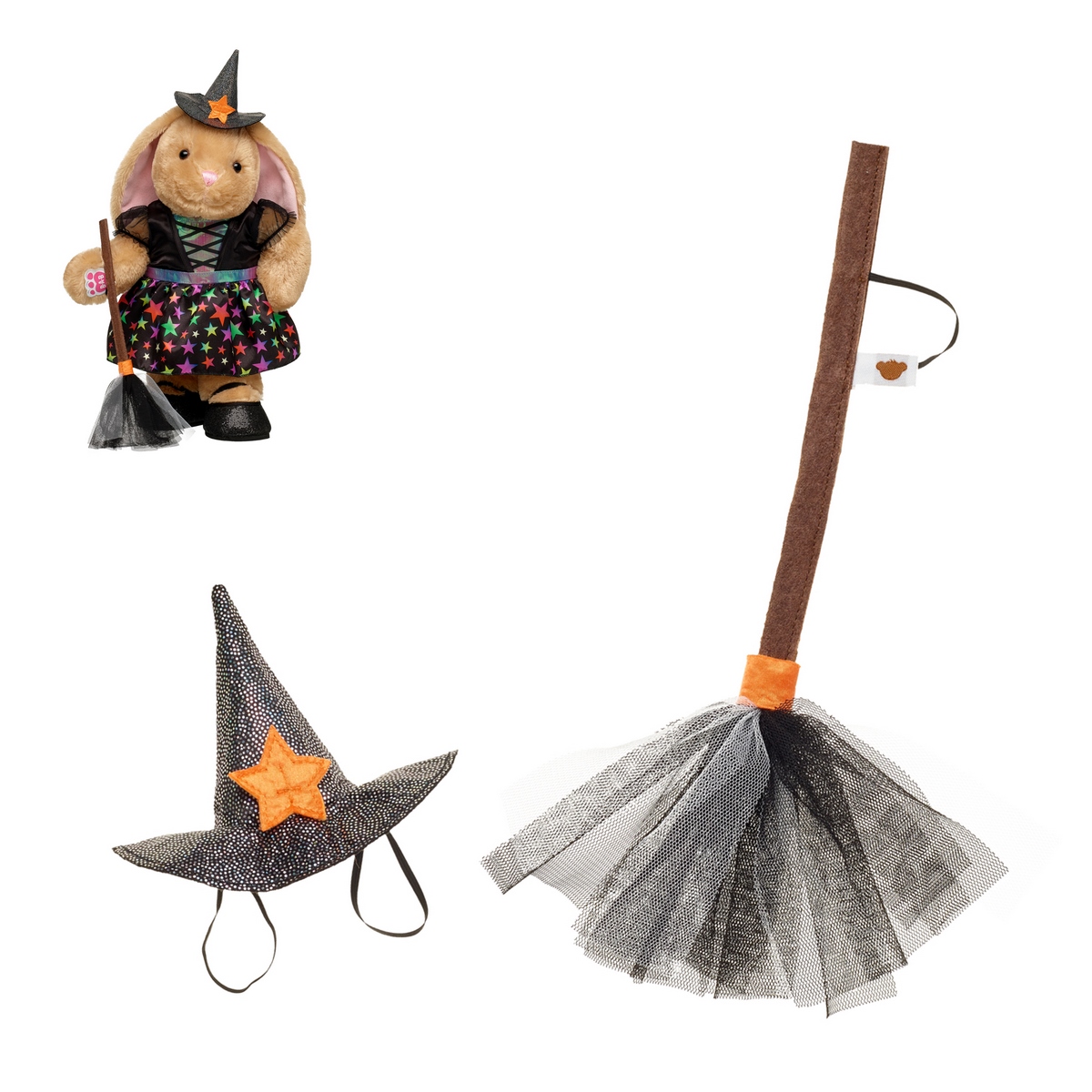 GORRO Y ESCOBA BRUJA HALLOWEEN BUILD-A-BEAR - 2