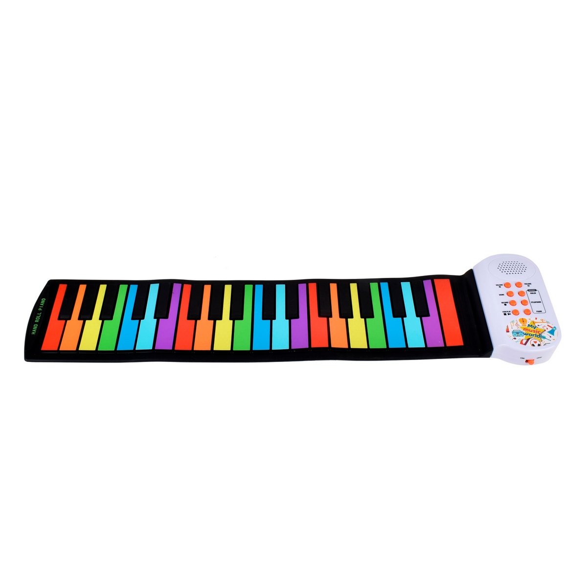 PIANO DE GOMA ENROLLABLE ANSALDO MULTICOLOR DE 31 TECLAS - 2