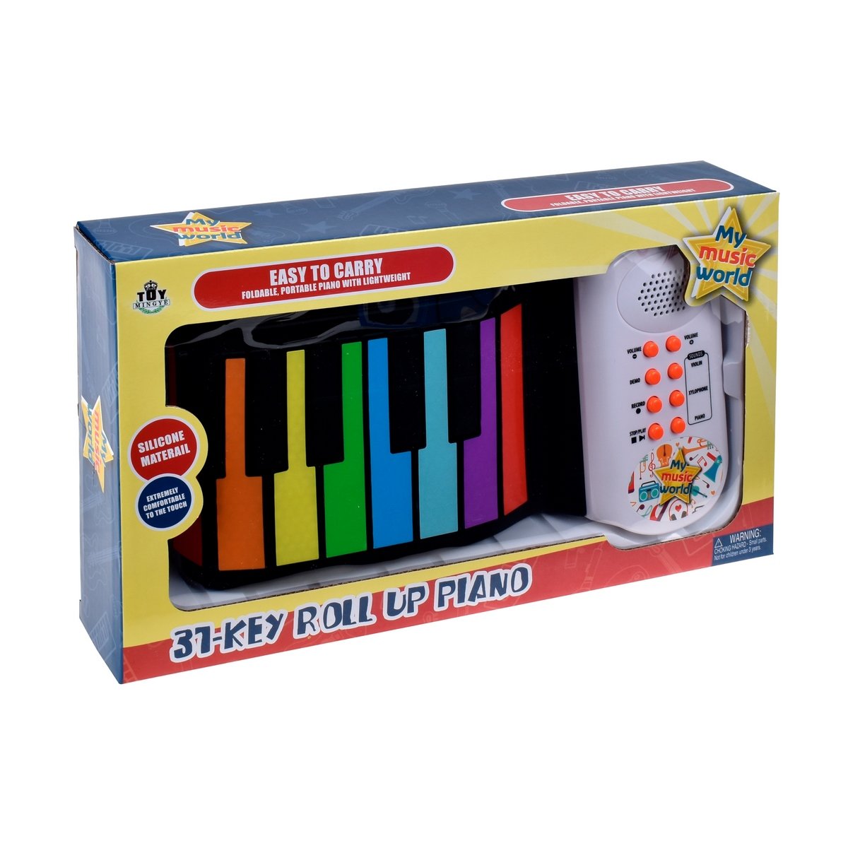 PIANO DE GOMA ENROLLABLE ANSALDO MULTICOLOR DE 31 TECLAS - 4