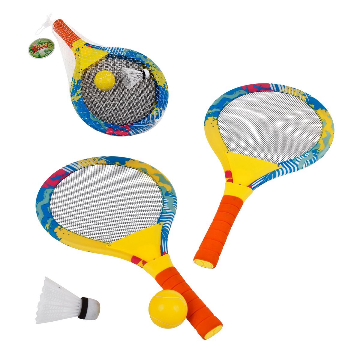 SET DE RAQUETAS ANSALDO CON PELOTA Y PLUMA PARA PLAYA - 1