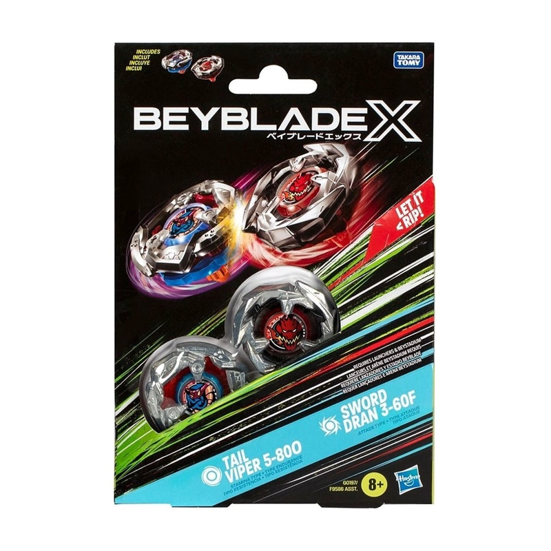 PISTAS Y PLAYSETS BEYBLADE PACK DOBLE TAIL VIPER Y SWORD - 2