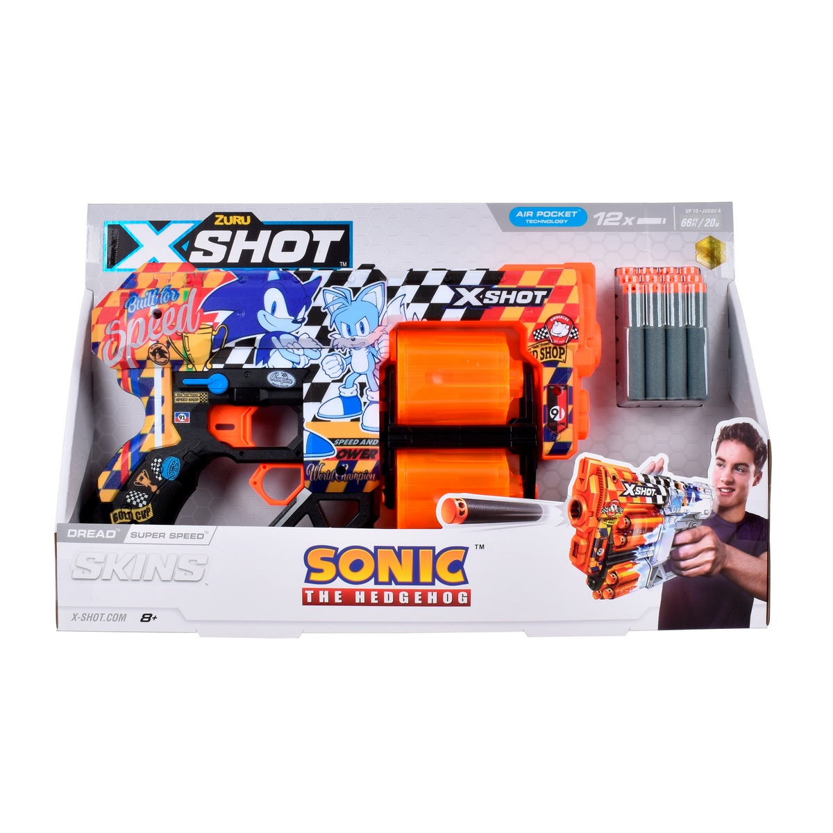 LANZADOR DE DARDOS X SHOT SKIN SONIC BARRIL GIRATORIO - 5