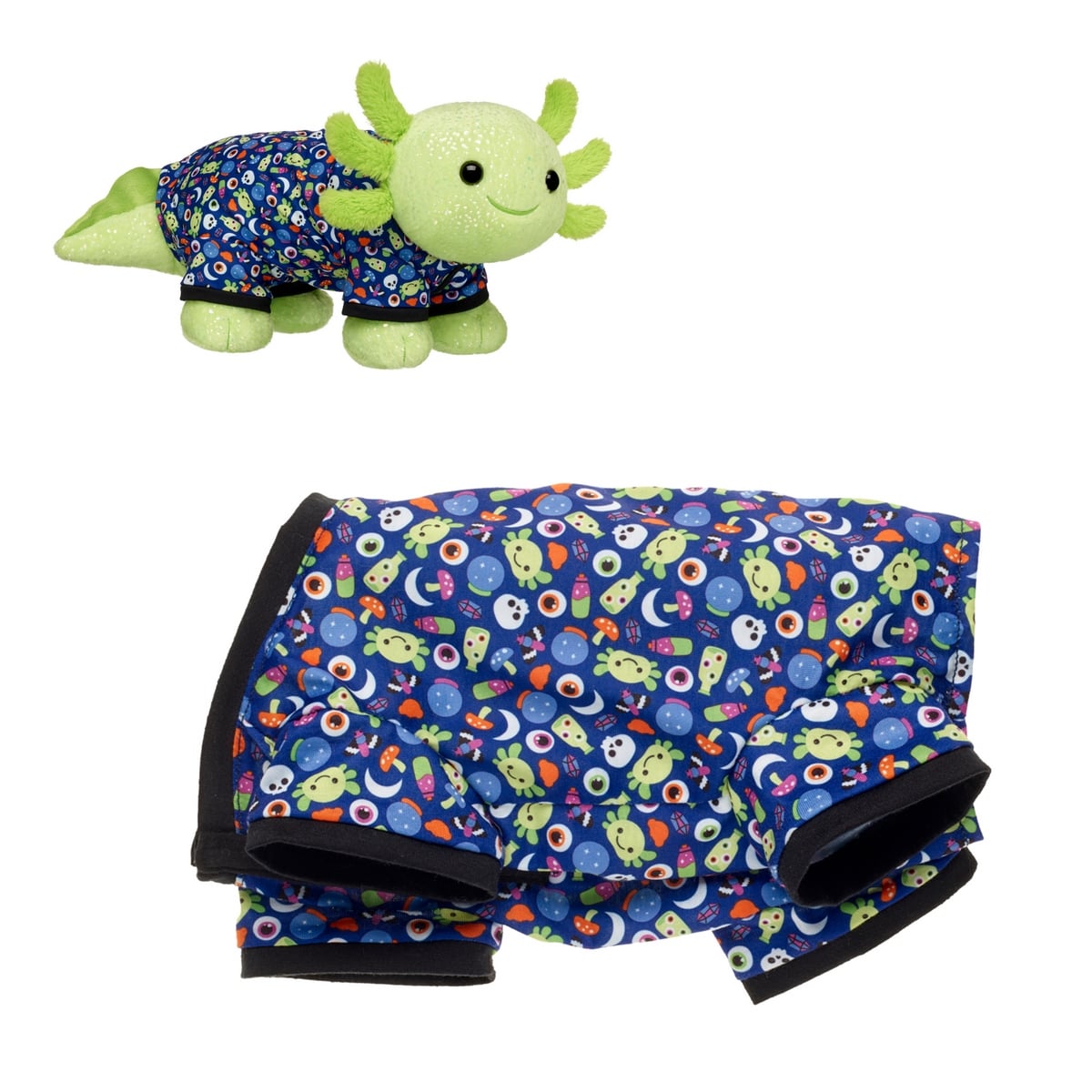 PIJAMA HALLOWEEN BUILD A BEAR COLECCION AJOLOTE - 1