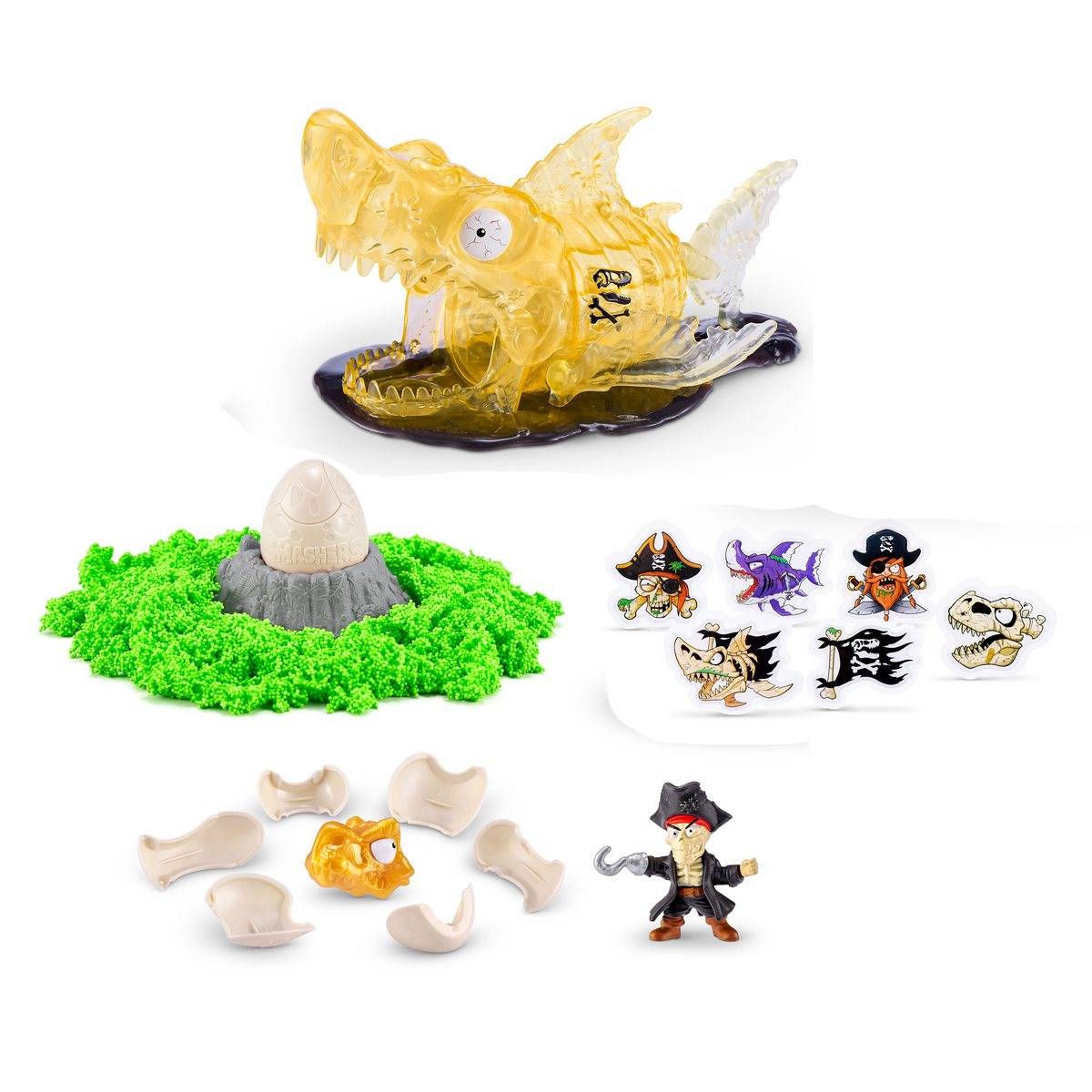 SMASHERS COLECCION CALAVERA GIGANTE DINO ISLAND - ROJO - 1