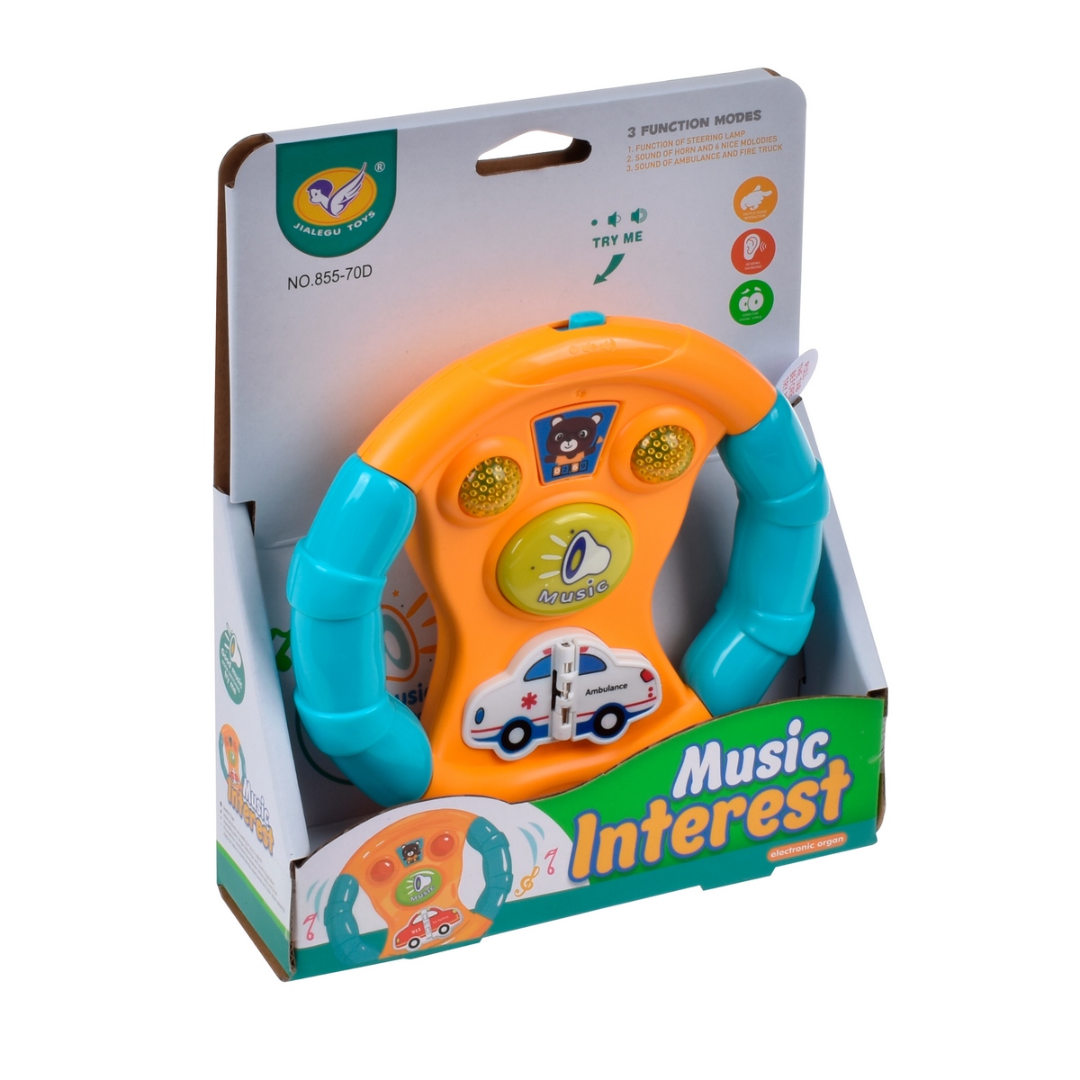 JUGUETE ANSALDO MULTICOLOR MANUBRIO CON SONIDO Y LUCES - 3