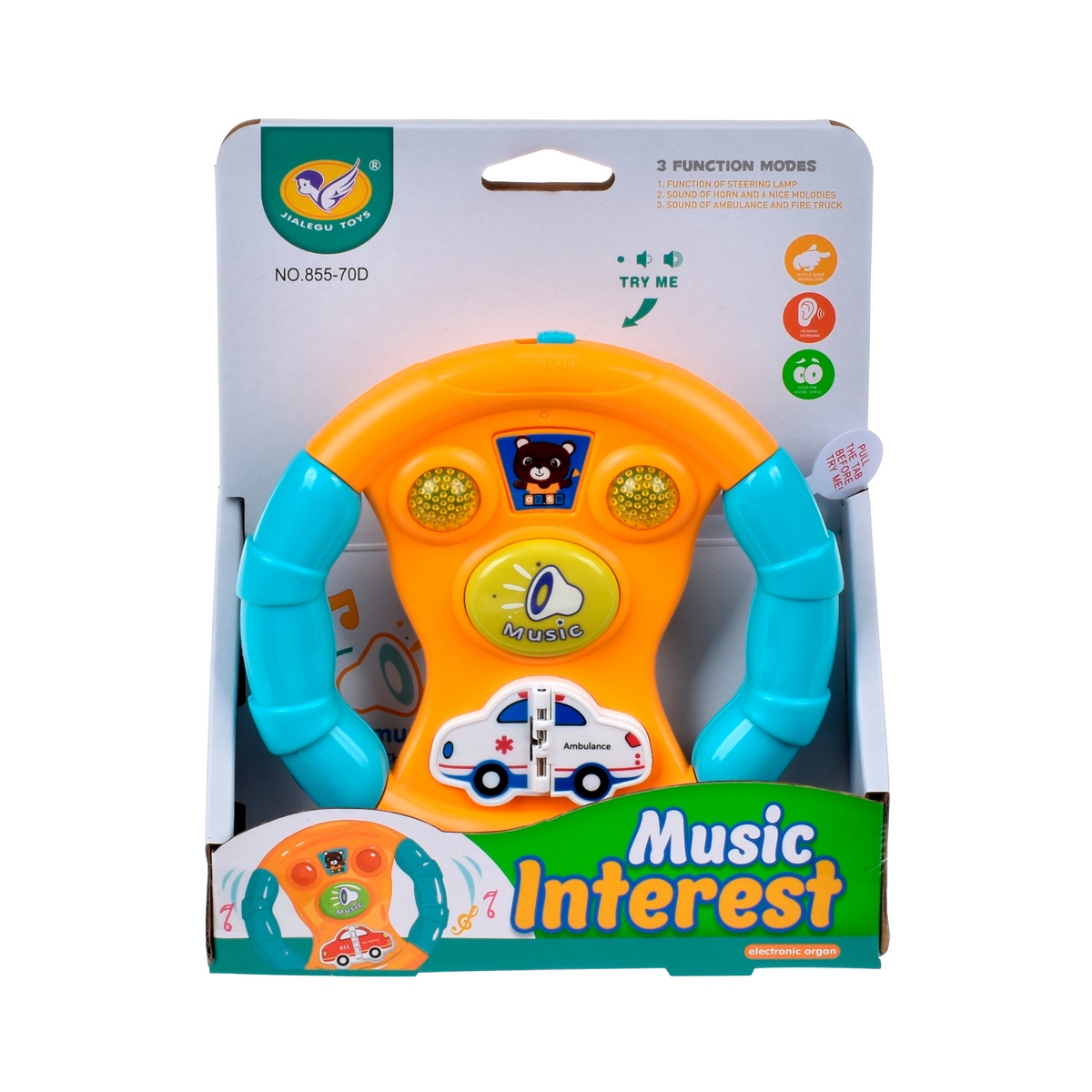 JUGUETE ANSALDO MULTICOLOR MANUBRIO CON SONIDO Y LUCES - 4