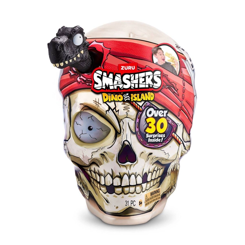 SMASHERS FIGURA CALAVERA GIGANTE DINO ISLAND NEGRA - 3