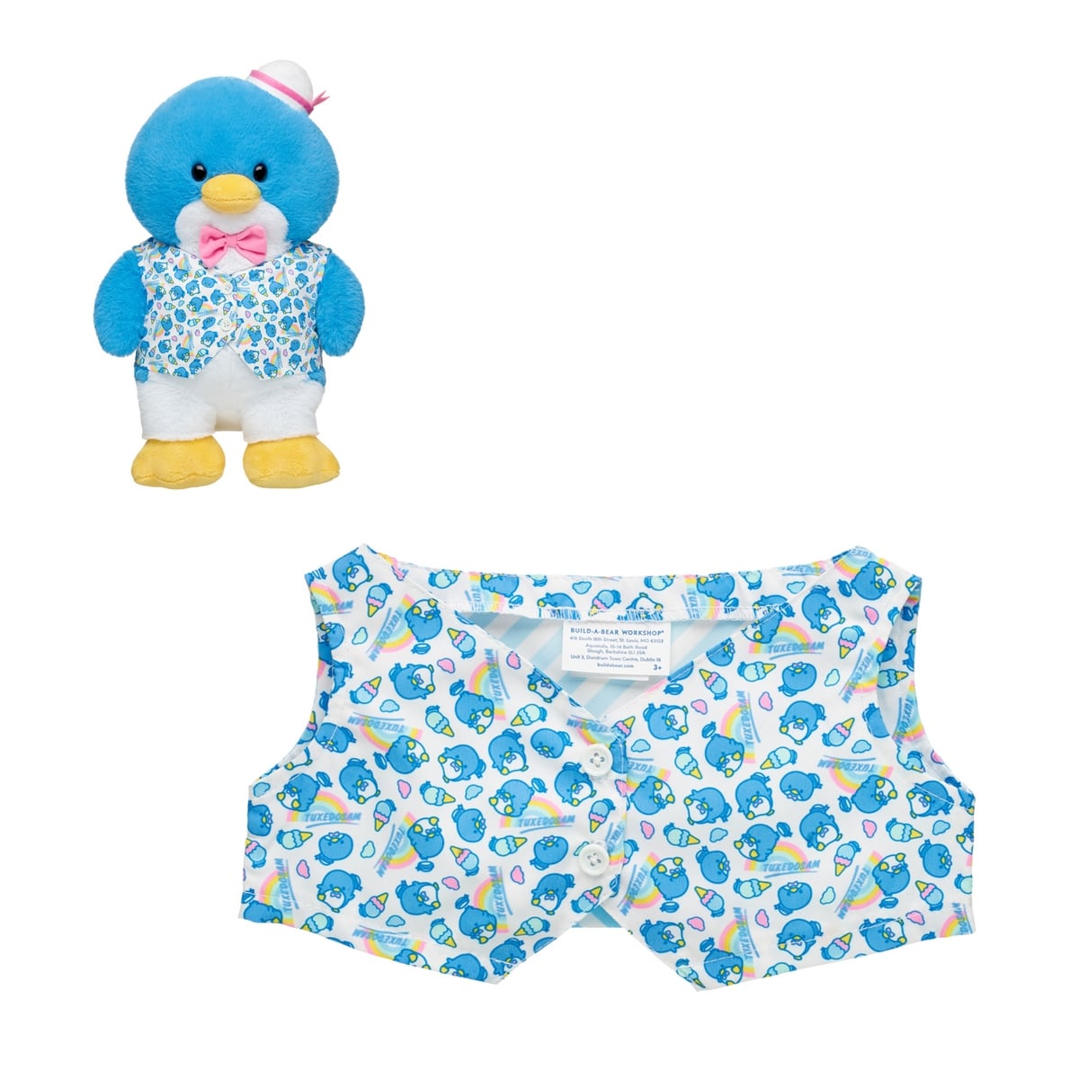 CHALECO PELUCHE BUILD A BEAR TUXEDOSAM ESTAMPADO HELADOS - 1