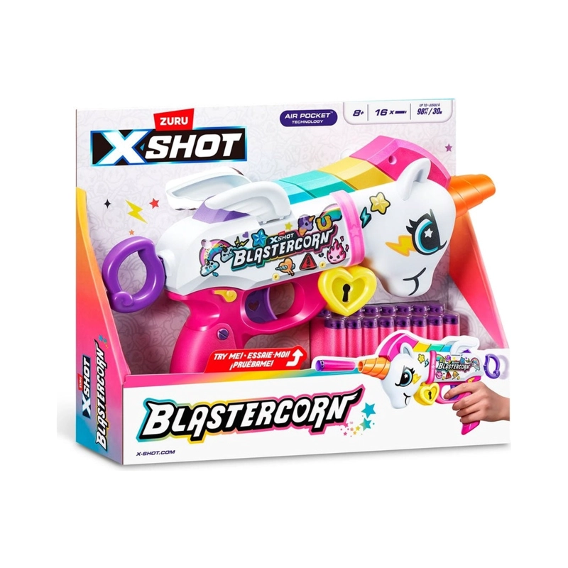 LANZA DARDOS X-SHOT UNICORNIO SKINS CON 16 DARDOS - 2