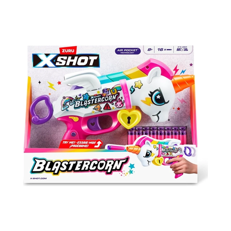 LANZA DARDOS X-SHOT UNICORNIO SKINS CON 16 DARDOS - 3