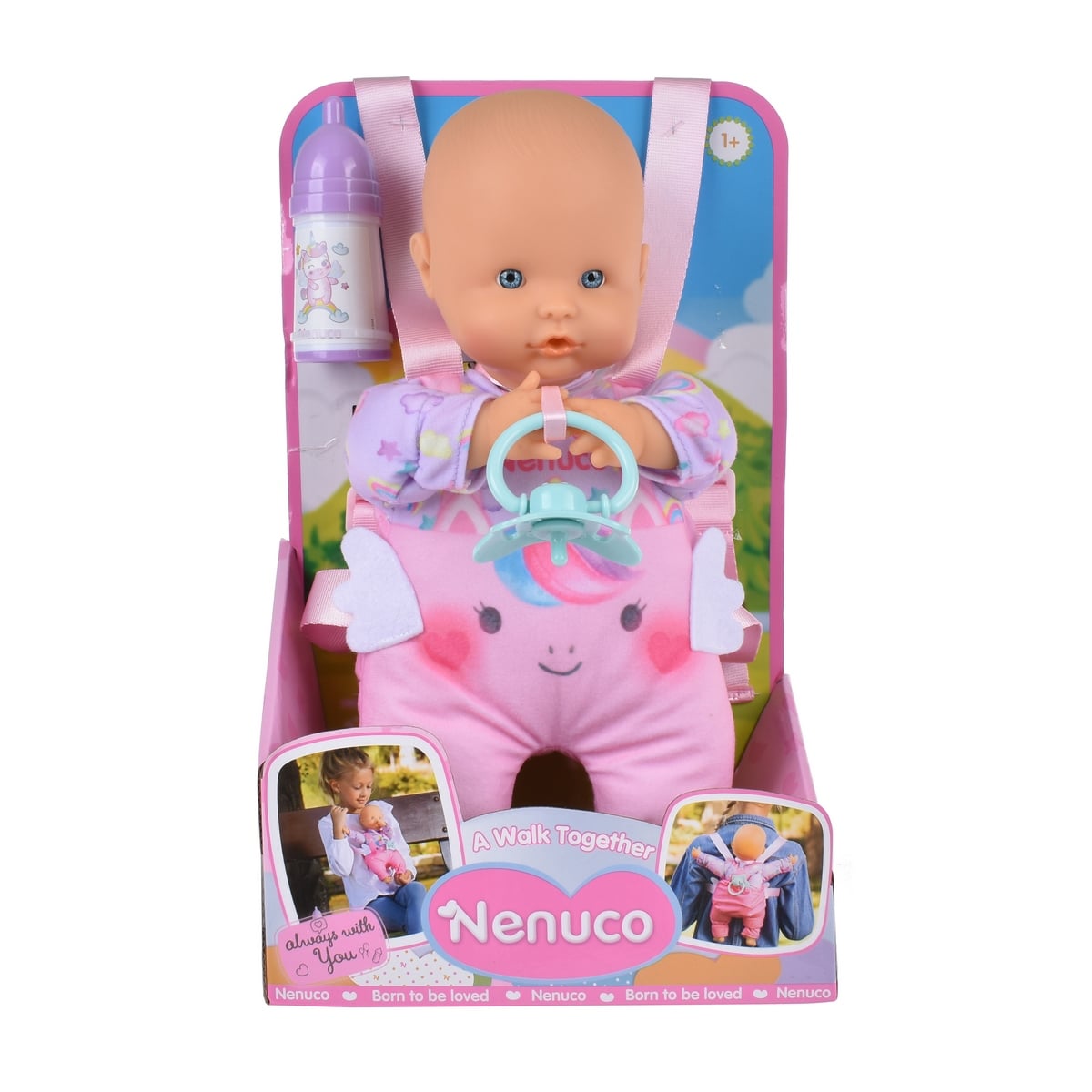 MUÑECA NENUCO CUERPO SUAVE PARA BEBE  CON PORTA BEBE - 4