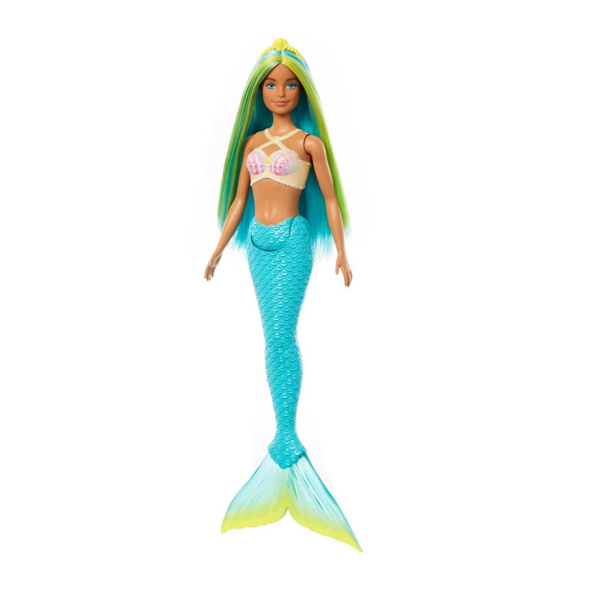 MUÑECA BARBIE SIRENA CABELLO DE COLORES CELESTE - 2