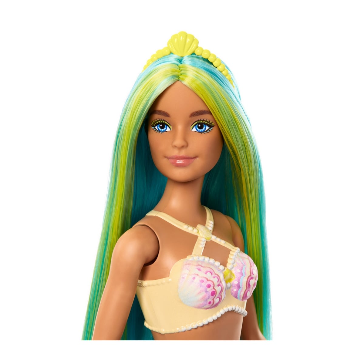 MUÑECA BARBIE SIRENA CABELLO DE COLORES CELESTE - 4