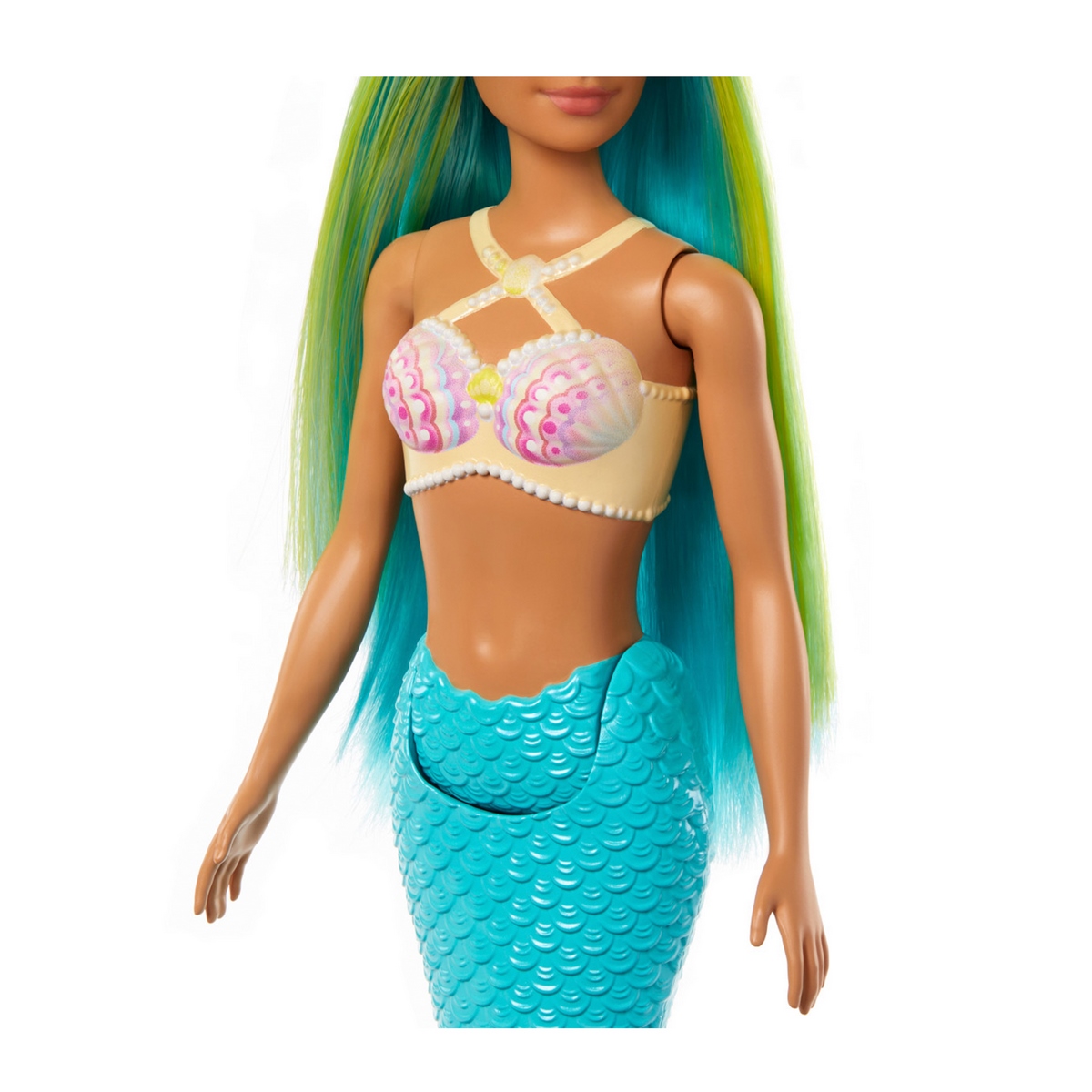 MUÑECA BARBIE SIRENA CABELLO DE COLORES CELESTE - 5