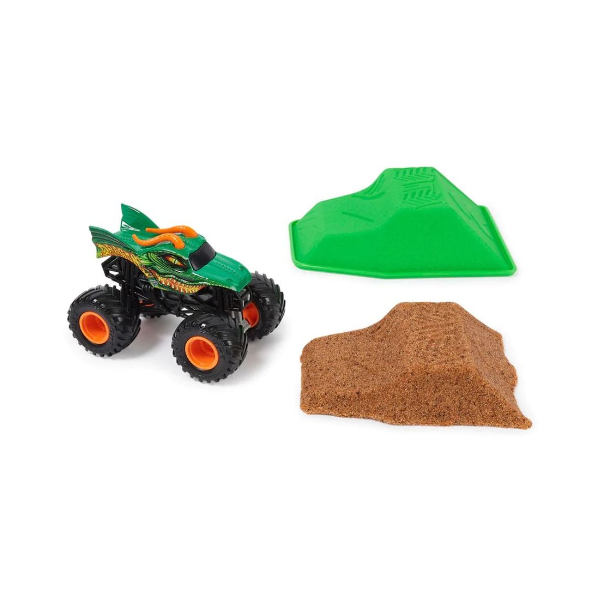 SET MONSTER JAM VEHÍCULO + KINETIC SAND - 2
