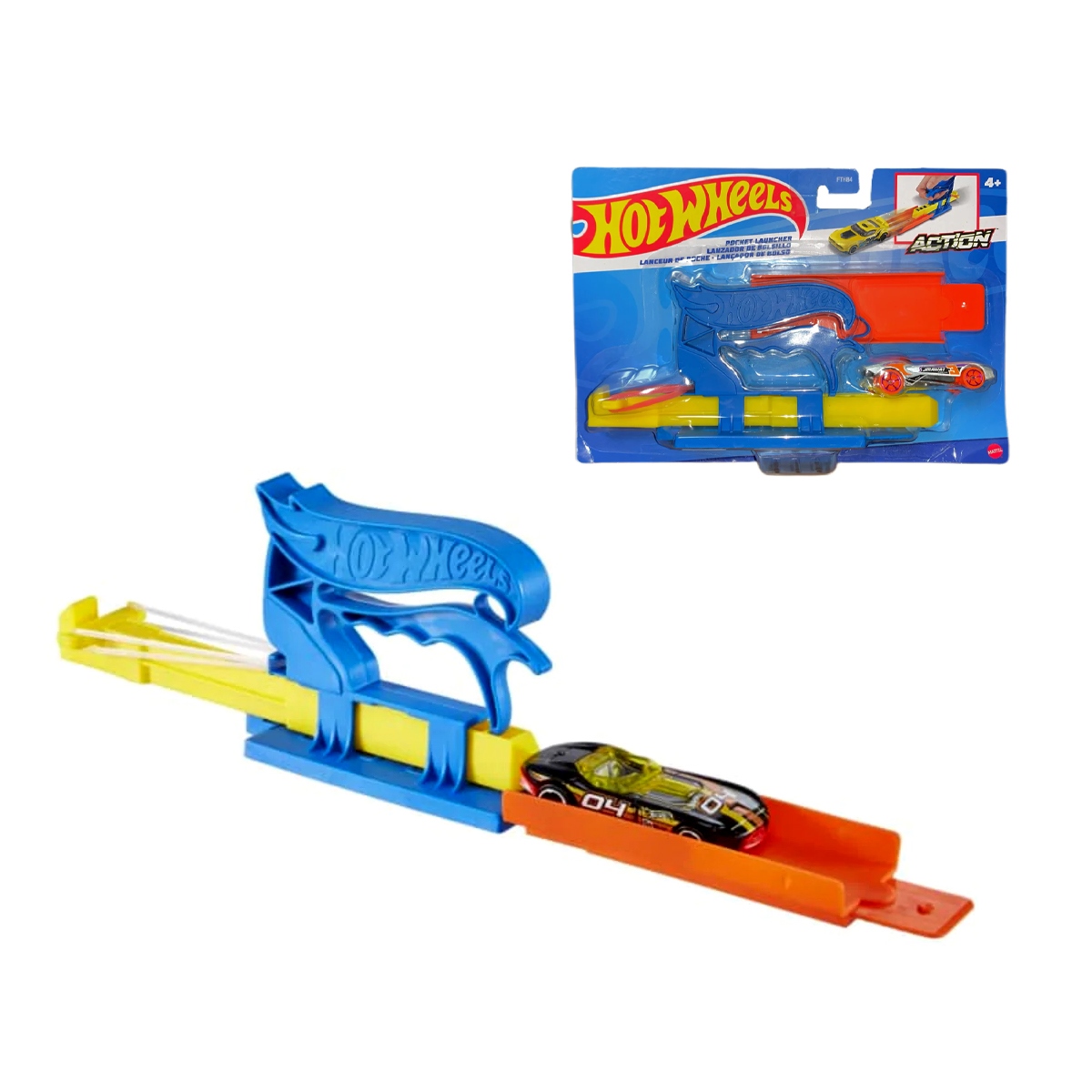 HOT WHEELS LANZADOR DE BOLSILLO - AZUL - 4