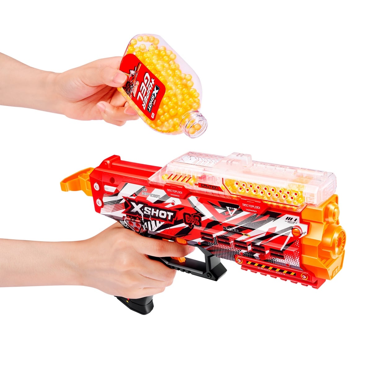 LANZADOR X-SHOT BOLITAS GEL PISTOL HYDROGEL CON 3000 BOLITAS - 4