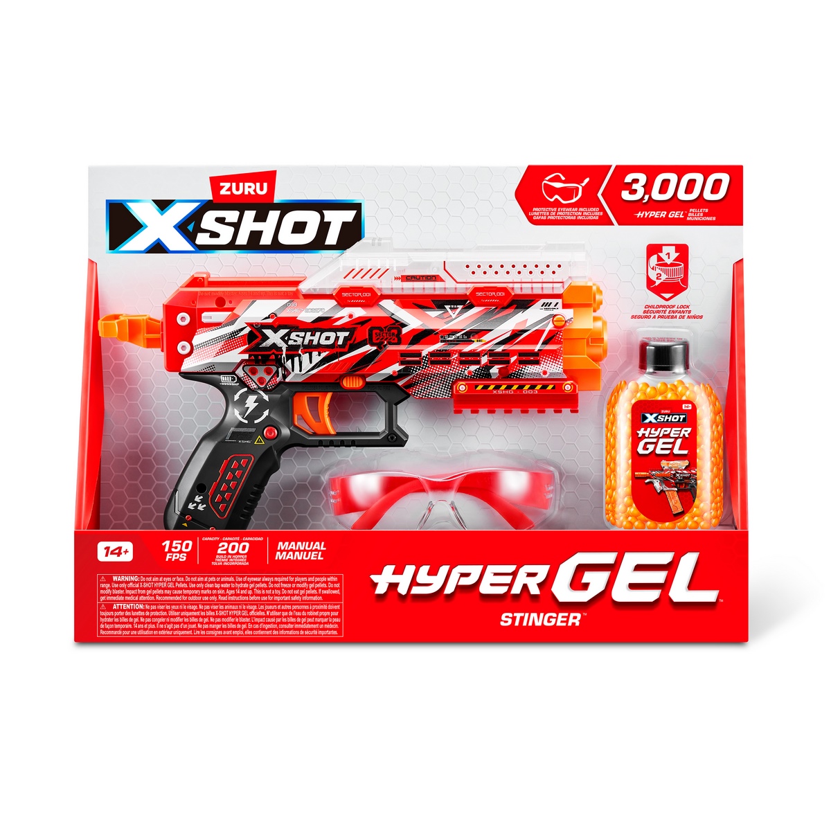 LANZADOR X-SHOT BOLITAS GEL PISTOL HYDROGEL CON 3000 BOLITAS - 7