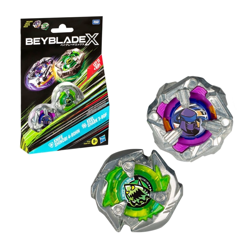 BEYBLADE DUAL PACK X - KNIFE SHINOBI KEEL SHARK - 1