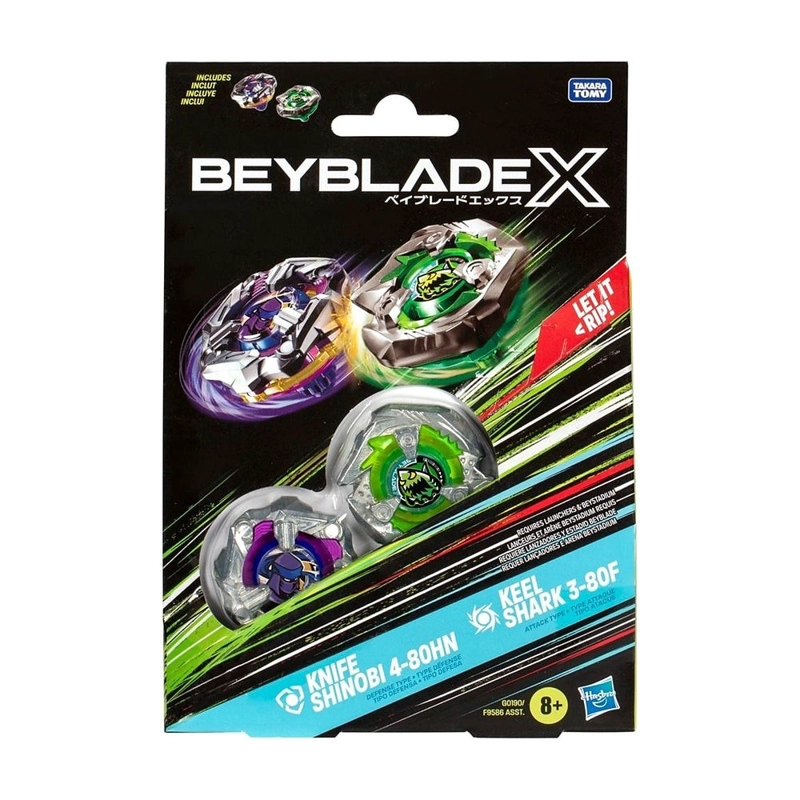 BEYBLADE DUAL PACK X - KNIFE SHINOBI KEEL SHARK - 2