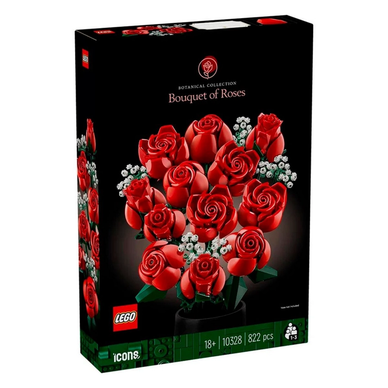 RAMO DE ROSAS LEGO BOTANICALS 822 PIEZAS CONSTRUCCION - 4