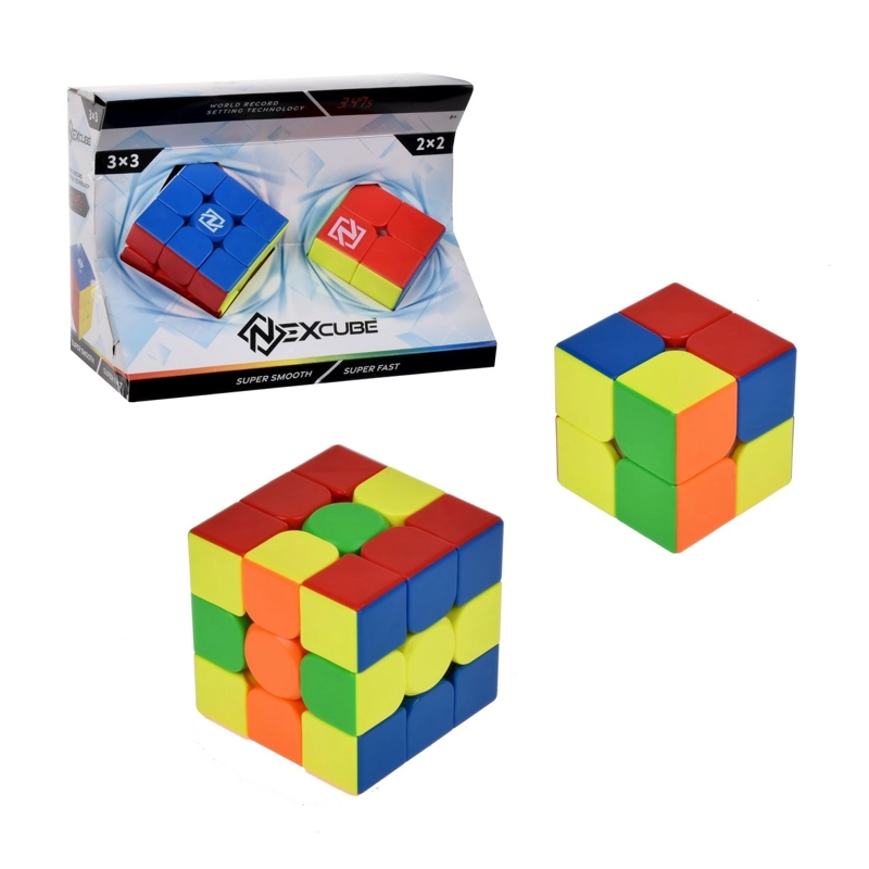 PACK CUBOS 3X3 Y 2X2 ANSALDO MULTICOLOR NEXCUBE - 1