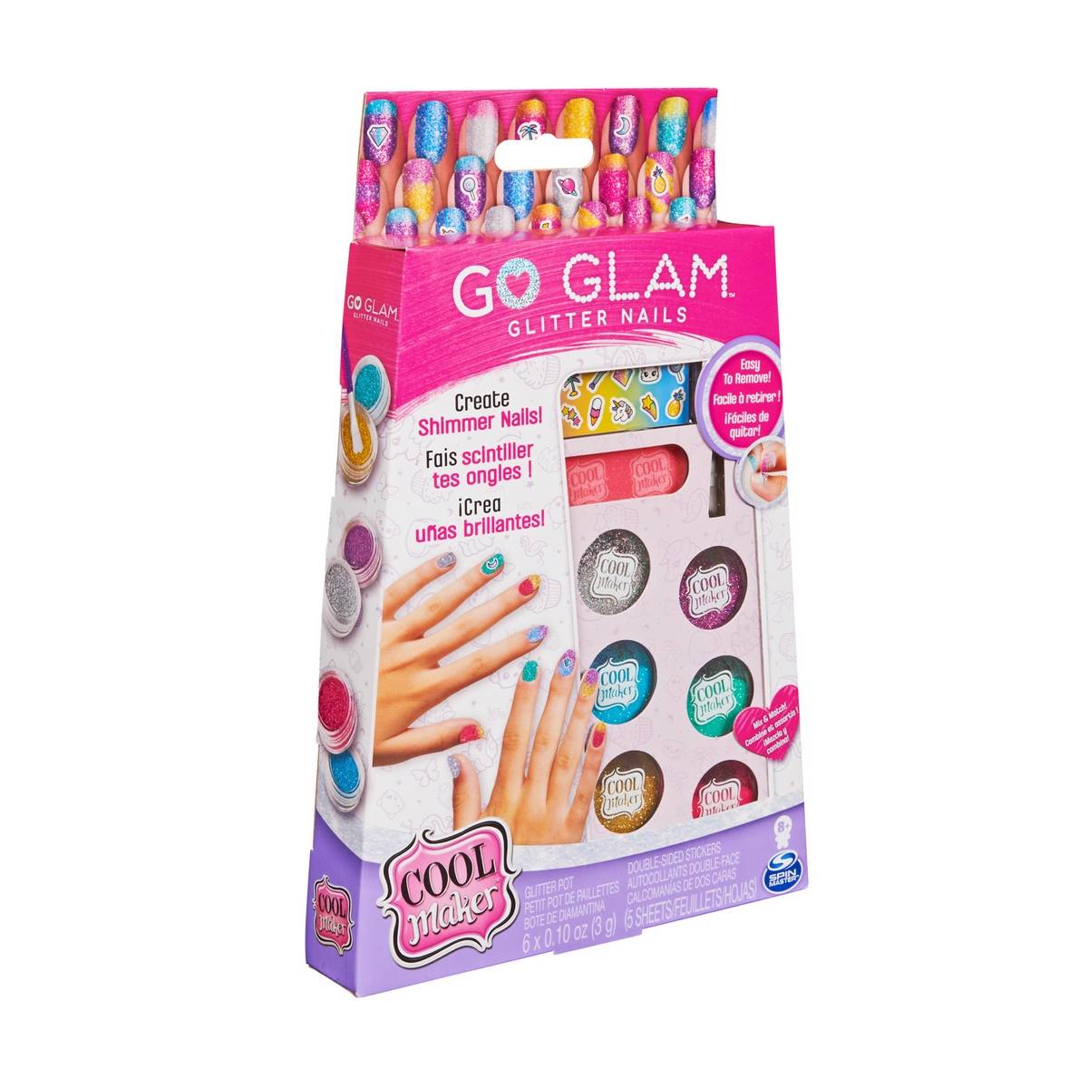 JUGUETE GO GLAM MULTICOLOR SET GLITTER PARA UÑAS - 4