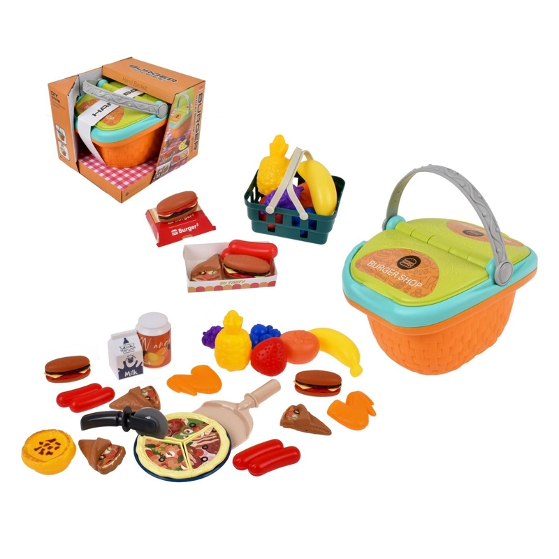 PLAYSET ANSALDO MULTICOLOR PICNIC CESTA COMIDA 32 PIEZAS - 1