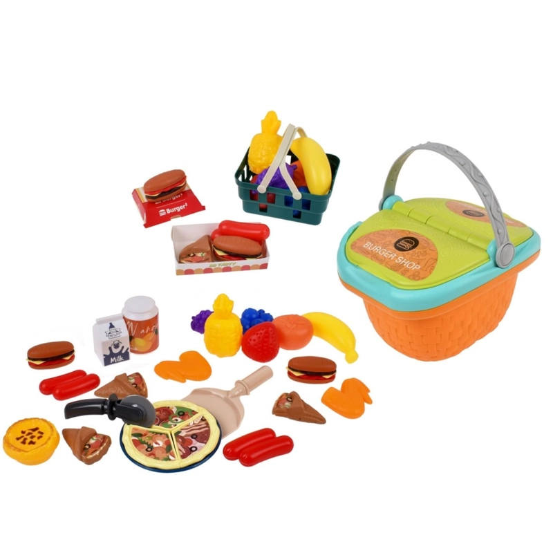 PLAYSET ANSALDO MULTICOLOR PICNIC CESTA COMIDA 32 PIEZAS - 2