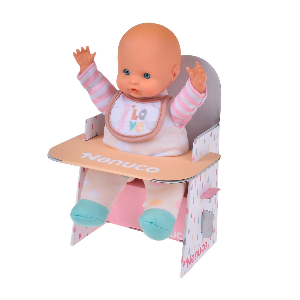 MUÑECA NENUCO CUIDADO NATURAL PARA BEBE EN SILLITA DE COMER - 2