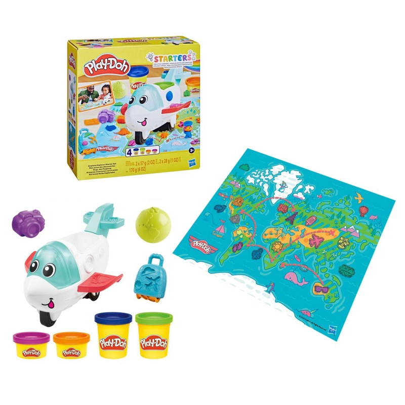 PLASTILINAS PLAY DOH ANSALDO MULTICOLOR PRIMERAS CREACIONES CON AVIÓN - 1