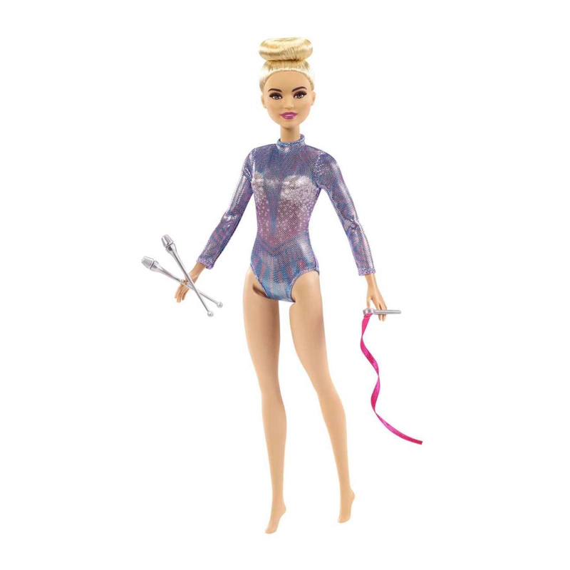 MUÑECA BARBIE PROFESIONALES - GIMNASTA RITMICA RUBIA - 1