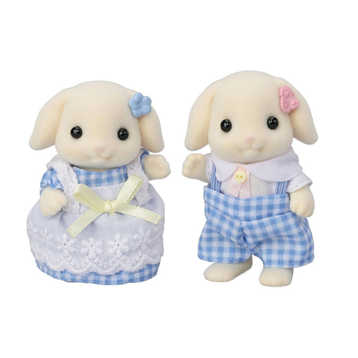 FIGURAS SYLVANIAN FAMILIES HERMANOS CONEJOS JARDINERIA - 3