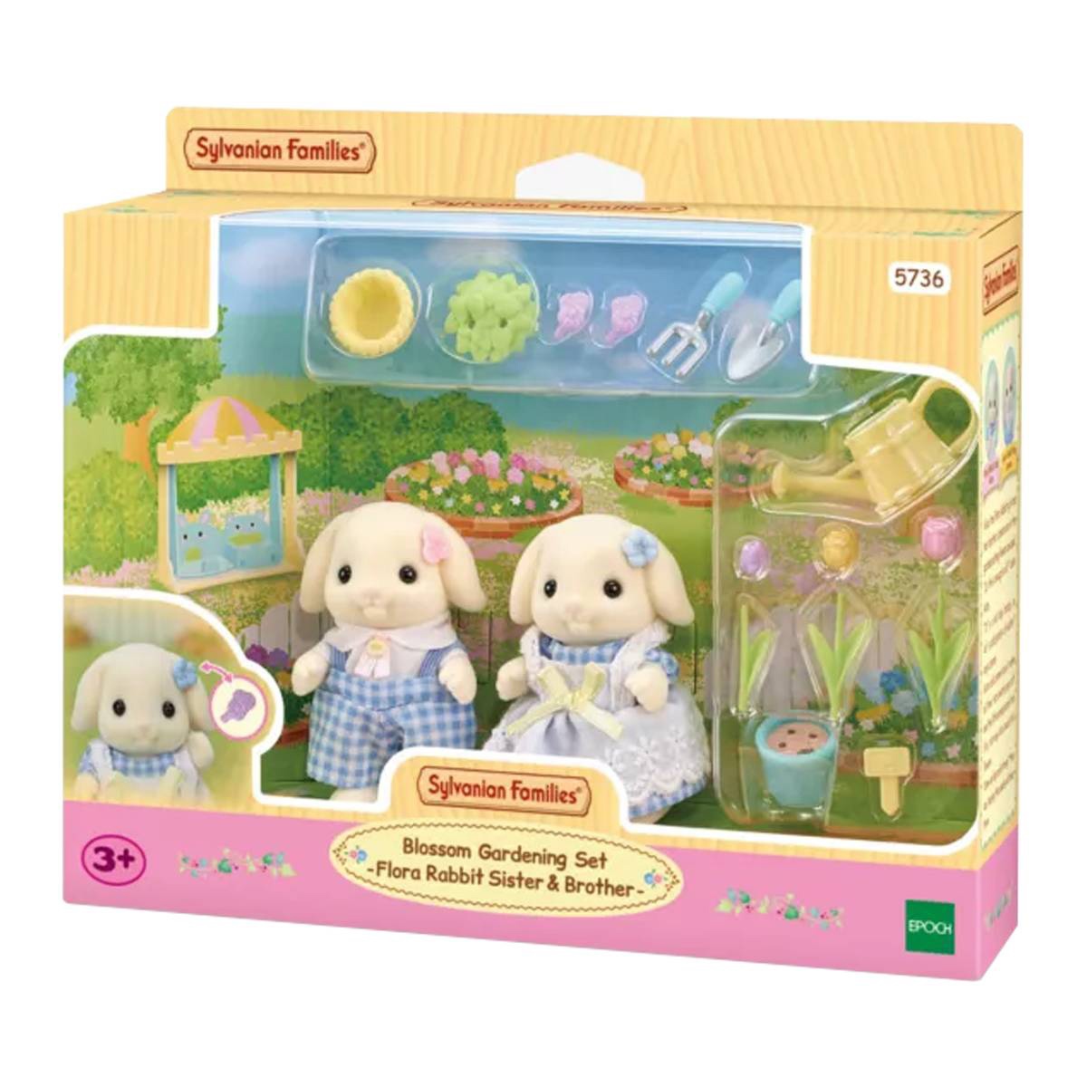 FIGURAS SYLVANIAN FAMILIES HERMANOS CONEJOS JARDINERIA - 5
