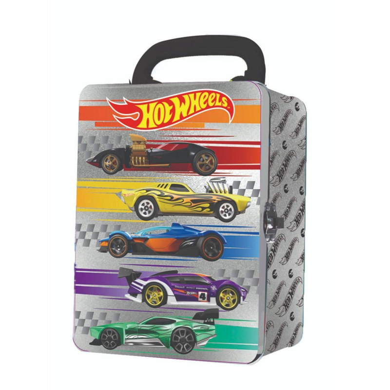 CAJA HOT WHEELS METALICA PORTAUTOS DISEÑO A - 2