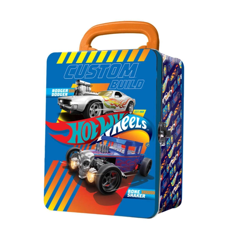 CAJA METALICA HOT WHEELS COLECCION PARA 18 AUTOS - B - 1