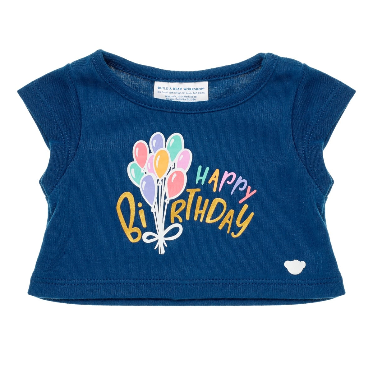 POLERA BUILD A BEAR CUMPLEAÑOS AZUL GLOBOS - 2