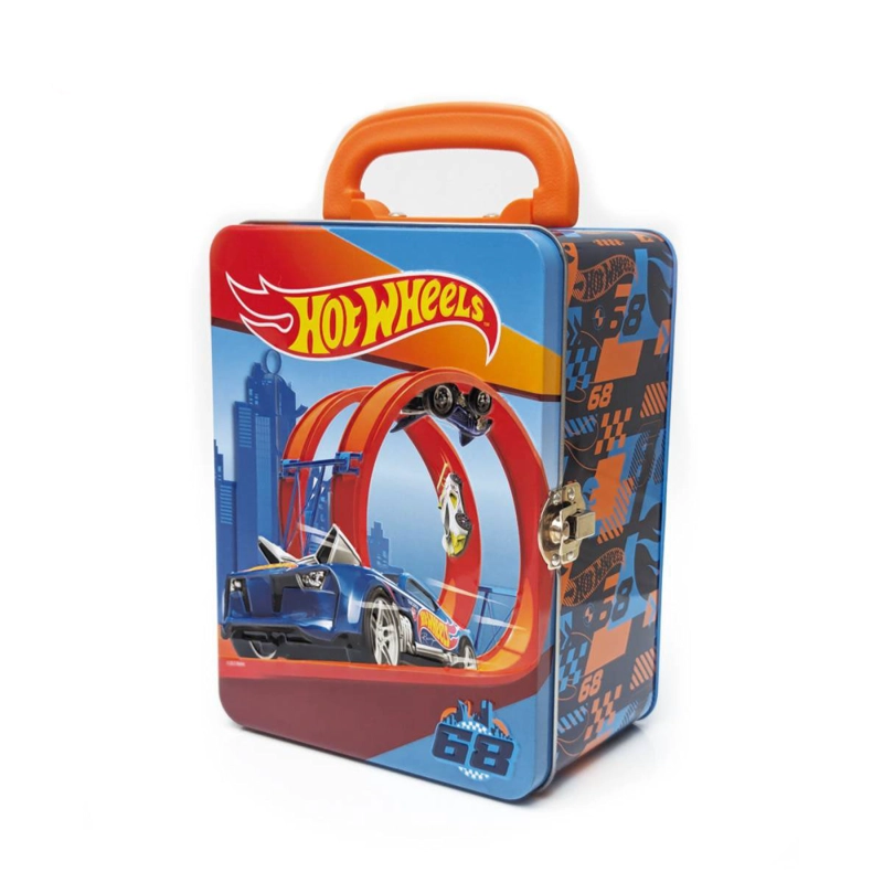 CAJA METALICA HOT WHEELS COLECCION PARA 18 AUTOS - D - 1