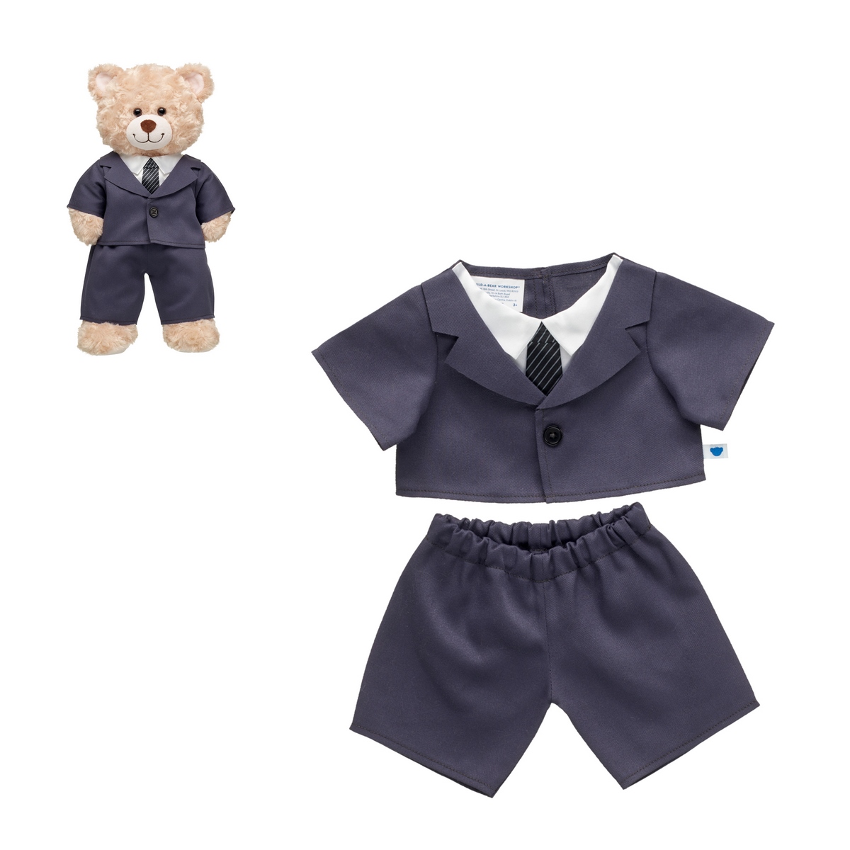 TRAJE DE NEGOCIOS BUILD A BEAR GRIS CLASICO - 1