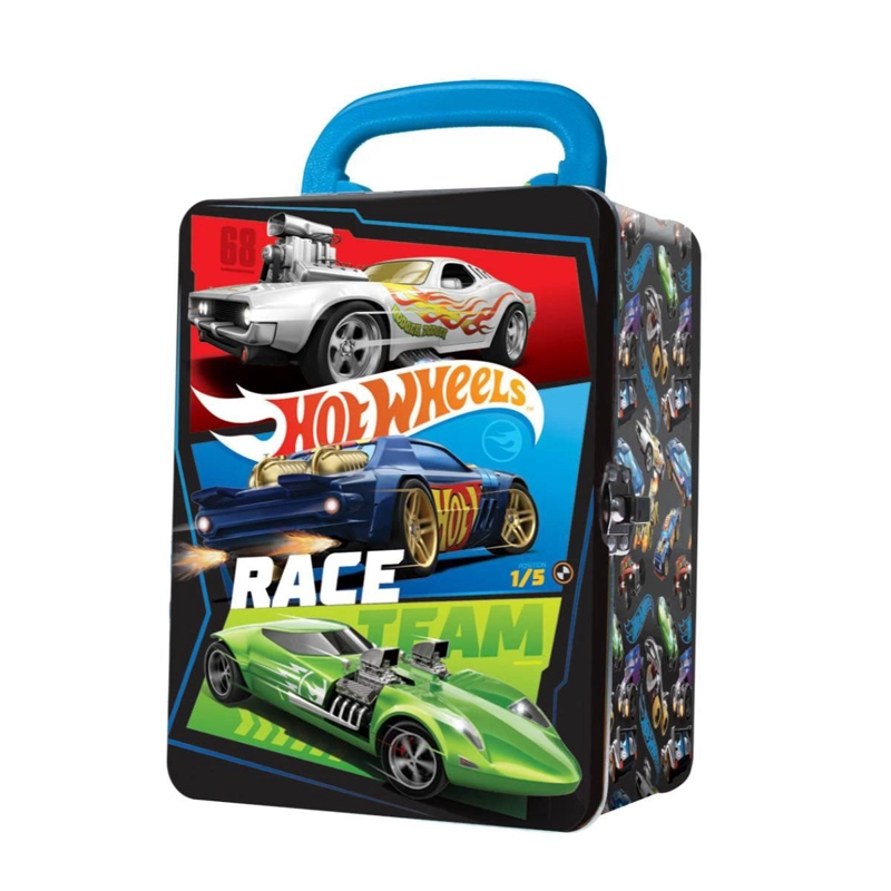 CAJA HOT WHEELS METALICA PORTAUTOS DISEÑO C - 1